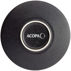Sample - Acopa Heika 6" Black Matte Textured Coupe Stoneware Plate -Acopa Sales 2324399