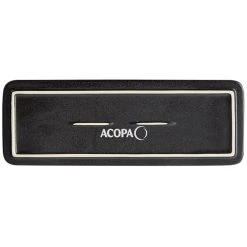 Sample - Acopa Heika 12 3/8" X 4 1/2" Black Matte Textured Rectangular Flat Stoneware Plate -Acopa Sales 2324422