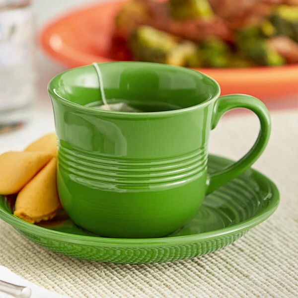 Sample - Acopa Capri 8 Oz. Palm Green Stoneware Cup 1 Sample - Acopa Capri 8 Oz. Palm Green Stoneware Cup