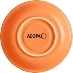 Sample- Acopa Capri 6" Valencia Orange Stoneware Saucer -Acopa Sales 2325597