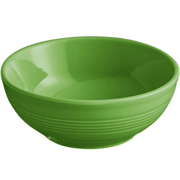 Sample - Acopa Capri 13 Oz. Palm Green Stoneware Nappie Bowl 2 Sample - Acopa Capri 13 Oz. Palm Green Stoneware Nappie Bowl - Image 2