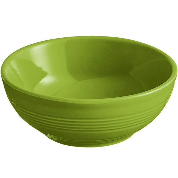 Sample - Acopa Capri 13 Oz. Bamboo Green Stoneware Nappie Bowl 2 Sample - Acopa Capri 13 Oz. Bamboo Green Stoneware Nappie Bowl - Image 2