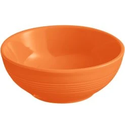 Alternative view of Sample - Acopa Capri 13 Oz. Valencia Orange Stoneware Nappie Bowl