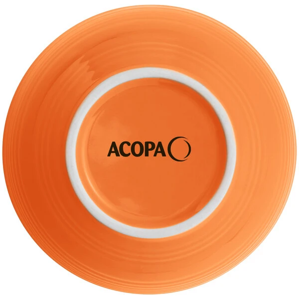 Sample - Acopa Capri 13 Oz. Valencia Orange Stoneware Nappie Bowl 3 Sample - Acopa Capri 13 Oz. Valencia Orange Stoneware Nappie Bowl - Image 3