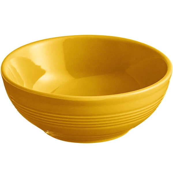 Sample - Acopa Capri 13 Oz. Mango Orange Stoneware Nappie Bowl 2 Sample - Acopa Capri 13 Oz. Mango Orange Stoneware Nappie Bowl - Image 2