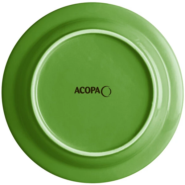 Sample - Acopa Capri 7" Palm Green Stoneware Plate 3 Sample - Acopa Capri 7" Palm Green Stoneware Plate - Image 3