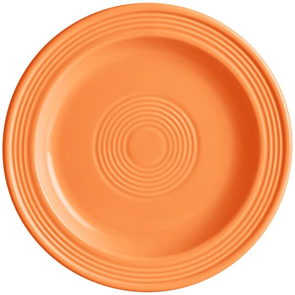 Sample- Acopa Capri 7" Valencia Orange Stoneware Plate 2 Sample- Acopa Capri 7" Valencia Orange Stoneware Plate - Image 2