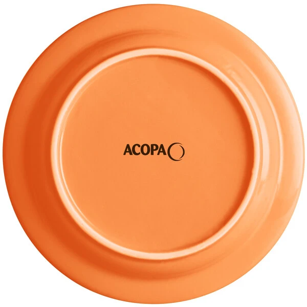 Sample- Acopa Capri 7" Valencia Orange Stoneware Plate 3 Sample- Acopa Capri 7" Valencia Orange Stoneware Plate - Image 3