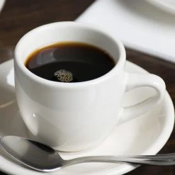 Acopa 3.5 Oz. Ivory (American White) Rolled Edge Stoneware Espresso Cup - 12/Pack -Acopa Sales 2325707