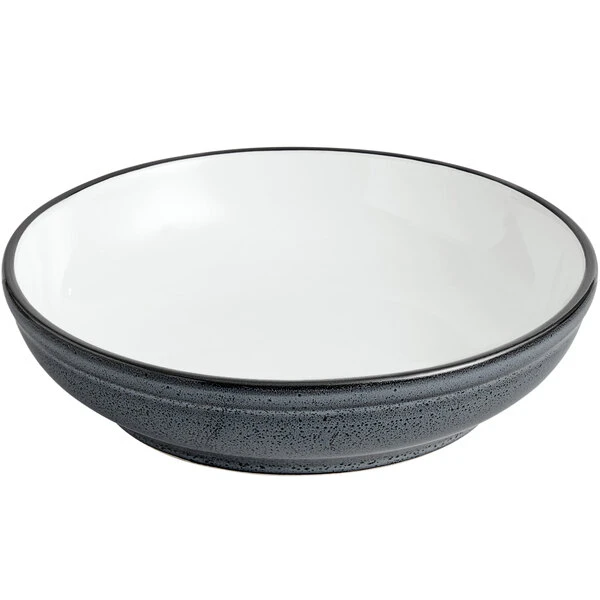 Acopa Embers 32 Oz. Midnight Blue Matte Stoneware Pasta Bowl - 12/Case 2 Acopa Embers 32 Oz. Midnight Blue Matte Stoneware Pasta Bowl - 12/Case - Image 2
