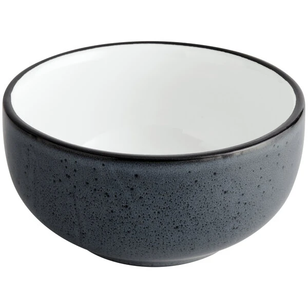 Sample - Acopa Embers 13 Oz. Midnight Blue Matte Stoneware Bowl 2 Sample - Acopa Embers 13 Oz. Midnight Blue Matte Stoneware Bowl - Image 2