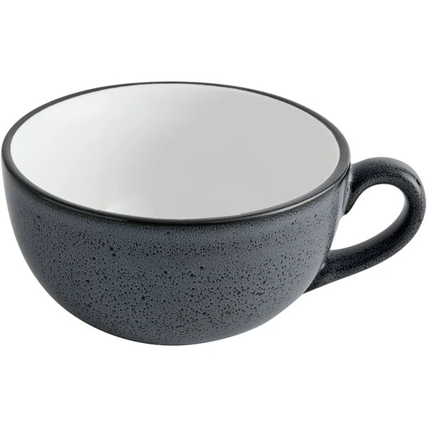 Acopa Embers 12 Oz. Midnight Blue Matte Stoneware Cup - 24/Case 2 Acopa Embers 12 Oz. Midnight Blue Matte Stoneware Cup - 24/Case - Image 2