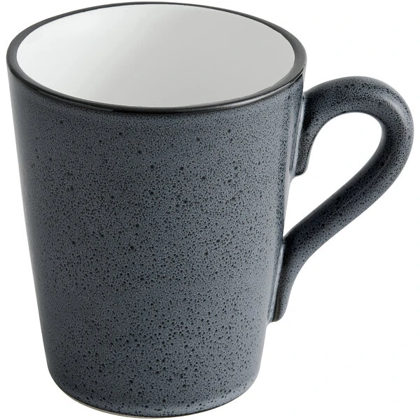 Acopa Embers 12 Oz. Midnight Blue Matte Stoneware Mug - 24/Case 2 Acopa Embers 12 Oz. Midnight Blue Matte Stoneware Mug - 24/Case - Image 2