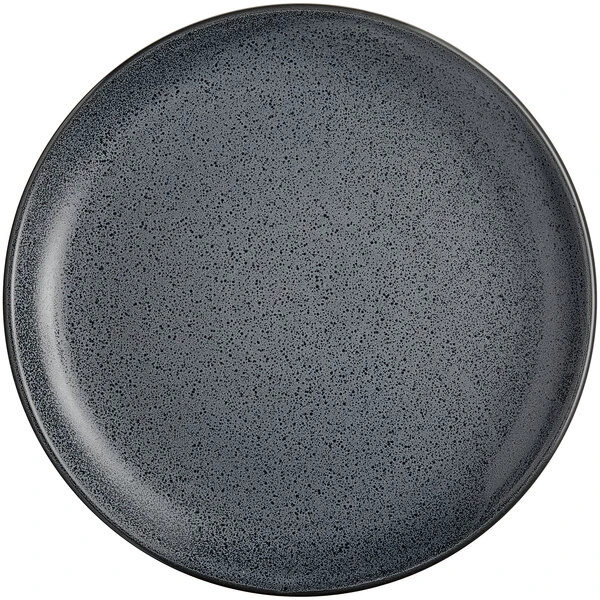 Acopa Embers 10 3/4" Midnight Blue Matte Coupe Stoneware Plate - 12/Case 2 Acopa Embers 10 3/4" Midnight Blue Matte Coupe Stoneware Plate - 12/Case - Image 2