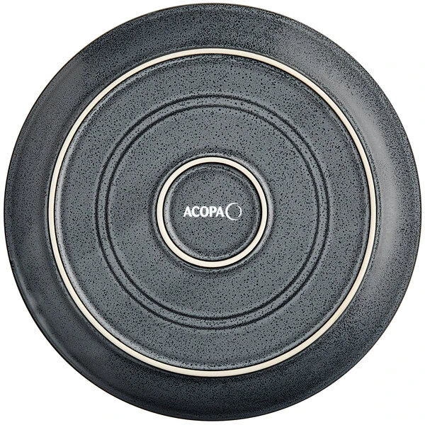 Acopa Embers 10 3/4" Midnight Blue Matte Coupe Stoneware Plate - 12/Case 3 Acopa Embers 10 3/4" Midnight Blue Matte Coupe Stoneware Plate - 12/Case - Image 3