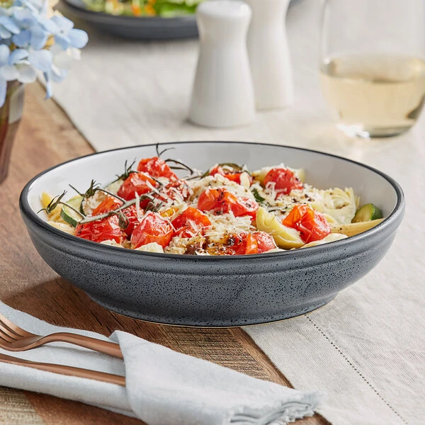 Sample - Acopa Embers 32 Oz. Midnight Blue Matte Stoneware Pasta Bowl 1 Sample - Acopa Embers 32 Oz. Midnight Blue Matte Stoneware Pasta Bowl