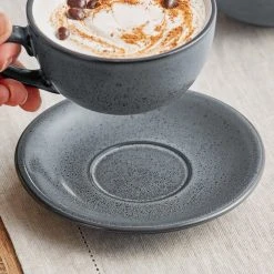 Sample - Acopa Embers 5 1/2" Midnight Blue Matte Stoneware Saucer