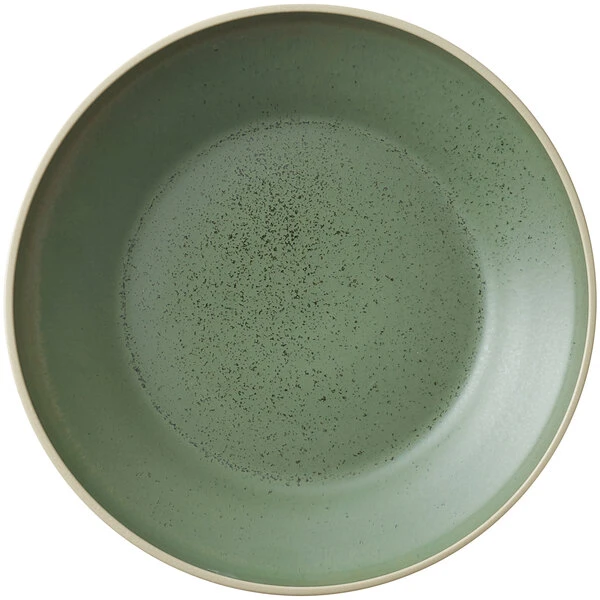 Oneida Moira By 1880 Hospitality MO2702023SB 9" Smoky Basil Stoneware Deep Plate - 12/Case 1 Oneida Moira By 1880 Hospitality MO2702023SB 9" Smoky Basil Stoneware Deep Plate - 12/Case