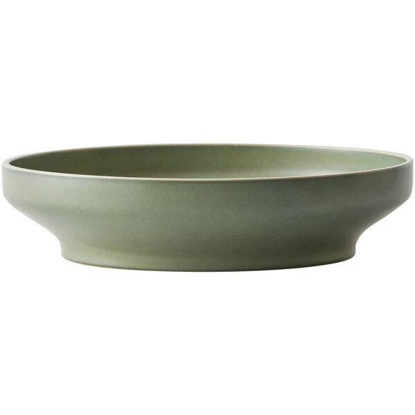 Oneida Moira By 1880 Hospitality MO2702023SB 9" Smoky Basil Stoneware Deep Plate - 12/Case 2 Oneida Moira By 1880 Hospitality MO2702023SB 9" Smoky Basil Stoneware Deep Plate - 12/Case - Image 2
