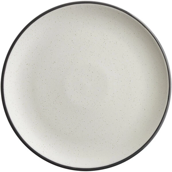 Sample - Acopa Embers 7 1/2" Grey Matte Coupe Stoneware Plate 2 Sample - Acopa Embers 7 1/2" Grey Matte Coupe Stoneware Plate - Image 2