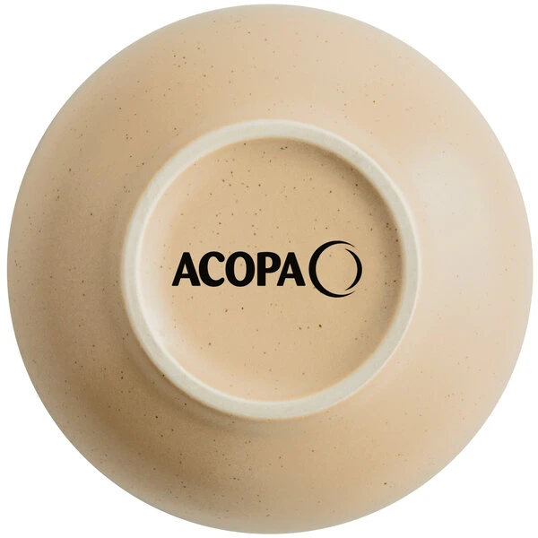 Acopa Embers 13 Oz. Harvest Tan Matte Stoneware Bowl - 24/Case 3 Acopa Embers 13 Oz. Harvest Tan Matte Stoneware Bowl - 24/Case - Image 3