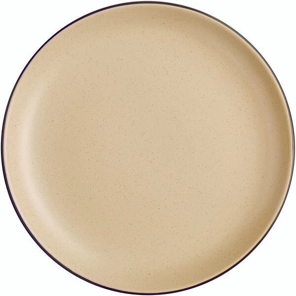 Acopa Embers 10 3/4" Harvest Tan Matte Coupe Stoneware Plate - 12/Case 2 Acopa Embers 10 3/4" Harvest Tan Matte Coupe Stoneware Plate - 12/Case - Image 2