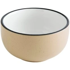 Alternative view of Acopa Embers 18 Oz. Harvest Tan Matte Stoneware Bowl - 12/Case