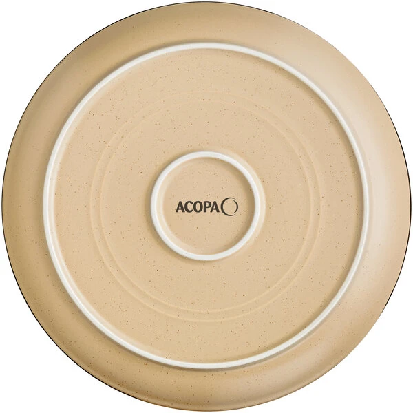 Sample - Acopa Embers 10 3/4" Harvest Tan Matte Coupe Stoneware Plate 3 Sample - Acopa Embers 10 3/4" Harvest Tan Matte Coupe Stoneware Plate - Image 3