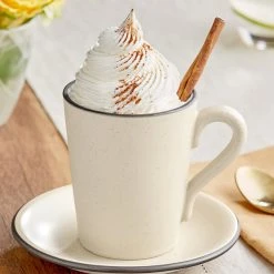 Acopa Embers 12 Oz. Cream White Matte Stoneware Mug - 24/Case