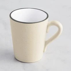 Alternative view of Acopa Embers 12 Oz. Cream White Matte Stoneware Mug - 24/Case