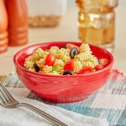 Acopa Capri 19 Oz. Passion Fruit Red Stoneware Bistro Bowl - 12/Case