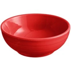Alternative view of Sample - Acopa Capri 19 Oz. Passion Fruit Red Stoneware Bistro Bowl