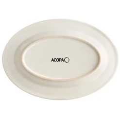 Acopa 11 1/8" X 7 3/4" Ivory (American White) Wide Rim Rolled Edge Oval Stoneware Platter - 12/Case 6 Acopa 11 1/8" X 7 3/4" Ivory (American White) Wide Rim Rolled Edge Oval Stoneware Platter - 12/Case -Acopa Sales 2464179