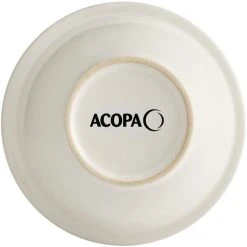 Acopa 6 1/2" Ivory (American White) Rolled Edge Stoneware Grapefruit Bowl - 6/Pack -Acopa Sales 2464192