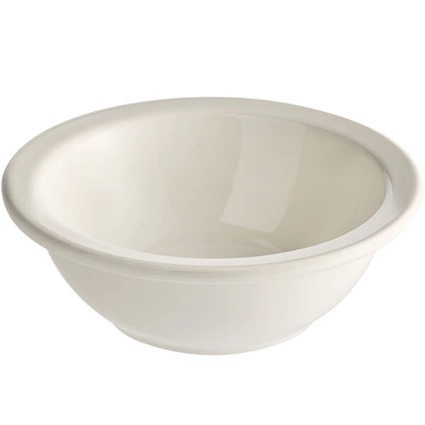 Acopa 6 1/2" Ivory (American White) Rolled Edge Stoneware Grapefruit Bowl - 36/Case 2 Acopa 6 1/2" Ivory (American White) Rolled Edge Stoneware Grapefruit Bowl - 36/Case - Image 2