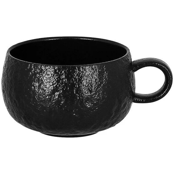 RAK Porcelain Roks 7.8 Oz. Black Porcelain Coffee Cup - 12/Case 1 RAK Porcelain Roks 7.8 Oz. Black Porcelain Coffee Cup - 12/Case