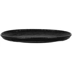 Alternative view of RAK Porcelain Roks 9 7/8" X 7 5/16" Black Oval Porcelain Coupe Platter - 6/Case