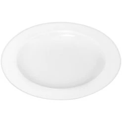 RAK Porcelain Ska 9" Ivory Round Wide Rim Porcelain Healthcare Plate - 12/Case