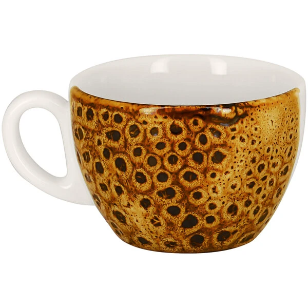 RAK Porcelain Wild 6.75 Oz. Brown Porcelain Coffee Cup - 12/Case 2 RAK Porcelain Wild 6.75 Oz. Brown Porcelain Coffee Cup - 12/Case - Image 2