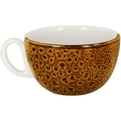 Alternative view of RAK Porcelain Wild 12.5 Oz. Brown Porcelain Breakfast Cup - 12/Case