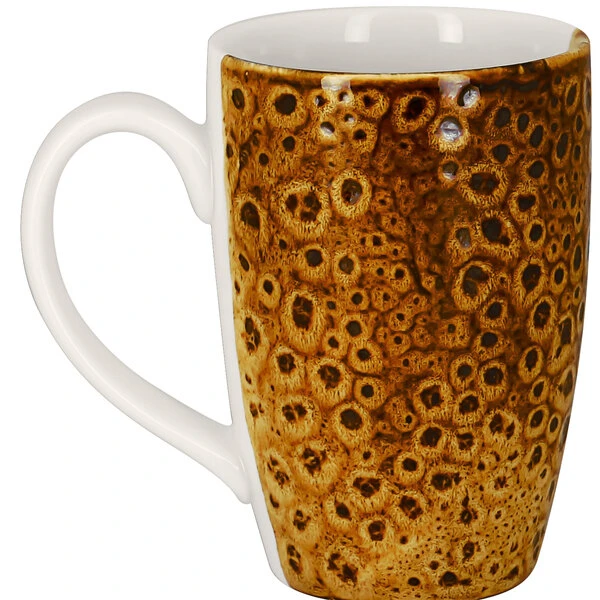 RAK Porcelain Wild 10.15 Oz. Brown Porcelain Mug - 6/Case 2 RAK Porcelain Wild 10.15 Oz. Brown Porcelain Mug - 6/Case - Image 2