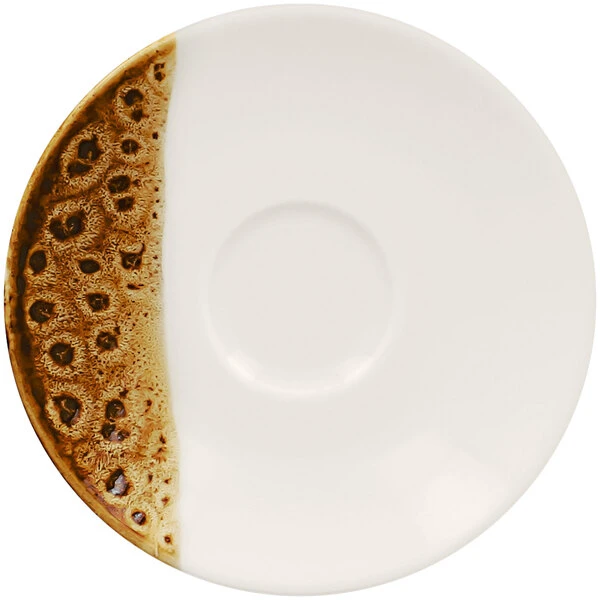 RAK Porcelain Wild 5 1/8" Brown Porcelain Saucer - 12/Case 1 RAK Porcelain Wild 5 1/8" Brown Porcelain Saucer - 12/Case