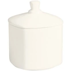 RAK Porcelain Ska 8.45 Oz. Ivory Porcelain Sugar Bowl And Lid - 6/Case