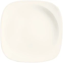 RAK Porcelain Ska 9 7/16" Ivory Square Porcelain Deep Plate - 12/Case