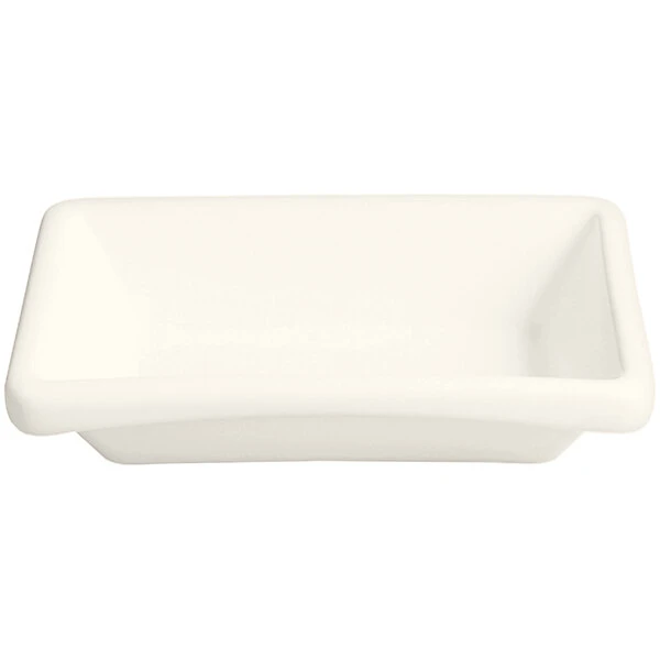 RAK Porcelain Ska 7.45 Oz. Ivory Rectangular Porcelain Bowl - 12/Case 1 RAK Porcelain Ska 7.45 Oz. Ivory Rectangular Porcelain Bowl - 12/Case