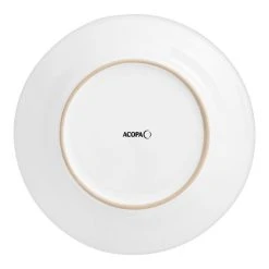 Acopa 10 1/2" Bright White Wide Rim Rolled Edge Stoneware Plate - 12/Case -Acopa Sales 2485255
