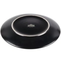 10 Strawberry Street WM-1-BLK Wazee Matte 10 1/2" Round Black Stoneware Dinner Plate - 24/Case -Acopa Sales 978138