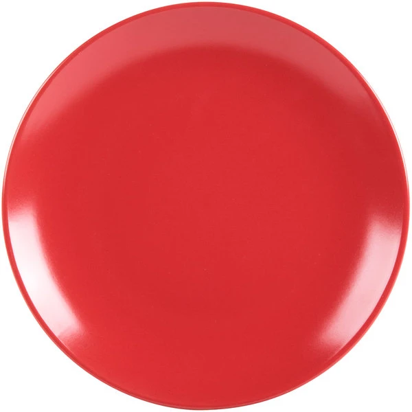 10 Strawberry Street WM-4-RED Wazee Matte 7 3/4" Round Red Stoneware Salad Plate - 24/Case 2 10 Strawberry Street WM-4-RED Wazee Matte 7 3/4" Round Red Stoneware Salad Plate - 24/Case - Image 2