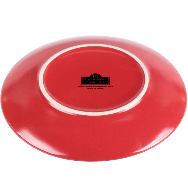 10 Strawberry Street WM-4-RED Wazee Matte 7 3/4" Round Red Stoneware Salad Plate - 24/Case 3 10 Strawberry Street WM-4-RED Wazee Matte 7 3/4" Round Red Stoneware Salad Plate - 24/Case - Image 3