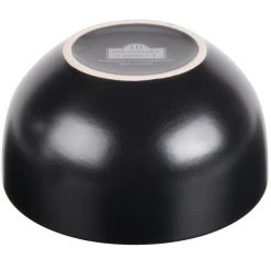 10 Strawberry Street WM-7-BLK Wazee Matte 16 Oz. Round Black Stoneware Cereal Bowl - 24/Case -Acopa Sales 978369
